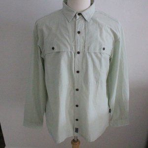 Patagonia Mens Island Hopper Green Long Sleeved Shirt - Size Large